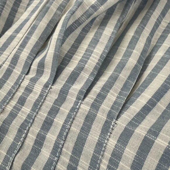 Max Studio Smocked Striped Cotton Summer Boho Hilo Midi Dress With Pockets XL - Picture 8 of 11